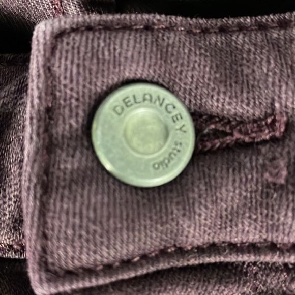 DELANCEY Studio Wine Colored Stretchy Skinny Jeans - Picture 5 of 10